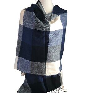 Banana Republic Plaid Fringe Wrap Scarf - NWTs